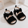 JF Black Summer Rubber-Sole Sandals for Boys And Girls SDL7594A