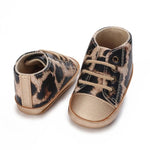 Golden Leopard Print Rubber Sole Shoes SH7063