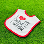 Baby One Red & White Towel Bib BB2007