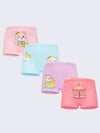 4pcs Girls' Cute Printed Flat-Cut Underpants Soft Cotton Girls' Underpants US6113G