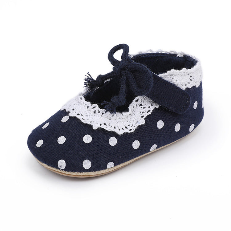 Navy Blue Princess Lovely Toddler Baby Girls Shoes SH7143B