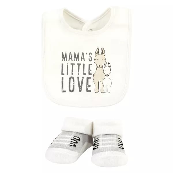 HB 5 Pieces Bibs & Socks Set, Little Love Lama BB2019D