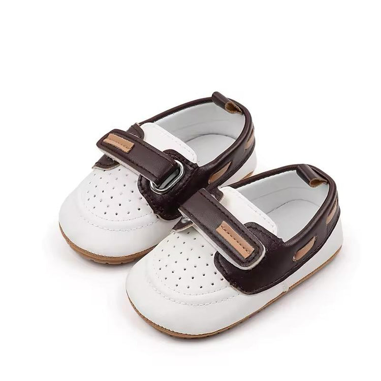 Brown & White High Quality Infant Walking Shoes SH7116B