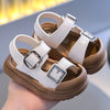 White Kids Fashionable Sandals | Soft Sole, Fastener, PVC Material Sandals SDL7568A