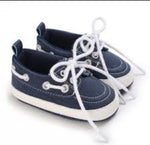 Navy Blue Baby Casual Lace Up Booties BTS9109C