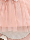 Girls' Floral Textured Long Sleeve Ruffle Cardigan and Sleeveless Tulle Dress Set FD6107B