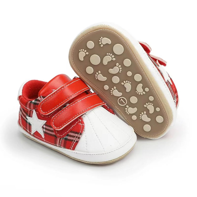 Red & White Star Non-Slip Baby Shoes SH7140A