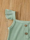 Baby Girls Summer Cute 3pcs Outfits, Striped Knit Cami Top Rainbow Printed Pants Headband Set Outdoor Clothes BS6101G
