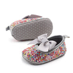 Gray Multi Color Soft Sole Baby Girl Booties BTS9099A