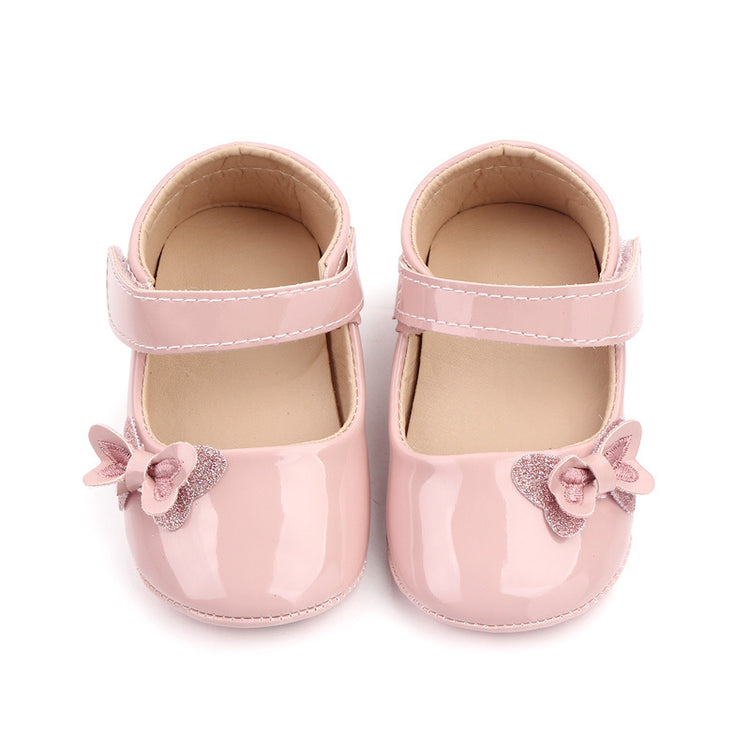 Pink Baby Girls PU Princess Soft Baby First Walker Shoes SH7112B