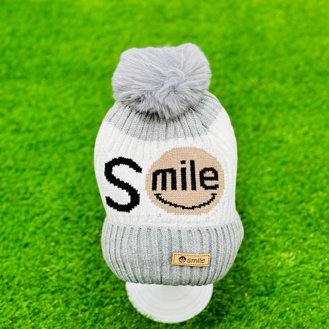 Grey Winter Warm Smile Knitting Hat Cap CP5003C