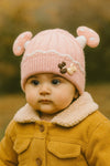 Pink Fashion Baby Knitted Warm Winter Wool Cap (6 Months -3 Years) CP5085D