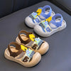 Summer Brown New Fashion Cartoon Youngsters Sandals, Soft Sole, Comfortable Closed Toe, EVA Upper, Sole and Insole, Hollow Design, Round Toe, Daily Casual Wear Sandals SDL7551B