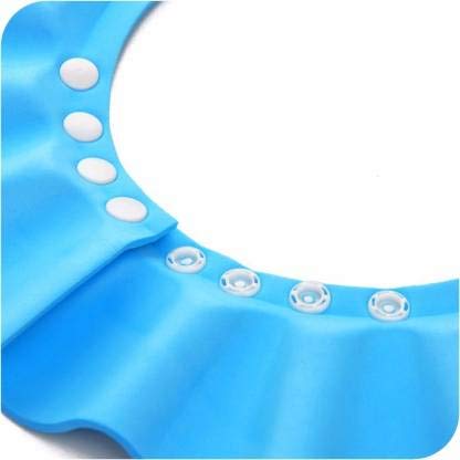 Sky Blue Adjustable Safe Soft Bathing Baby Shower Hair Wash Cap for Children 0-12 Years Old BCP1029A