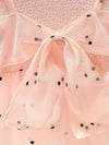 Pink Summer Princess Dress for Girls - Cotton Blend Short Sleeve Tutu with Tulle Skirt, Round Neck, Adorable Bow FD6110C
