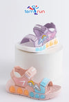 Children's Pink Lightweight Breathable Sandals - Non-Slip PVC Sole with Hook & Loop Closure, Low-Top Open-Toe Casual Suitable for Spring Summer Sandals SDL7570C