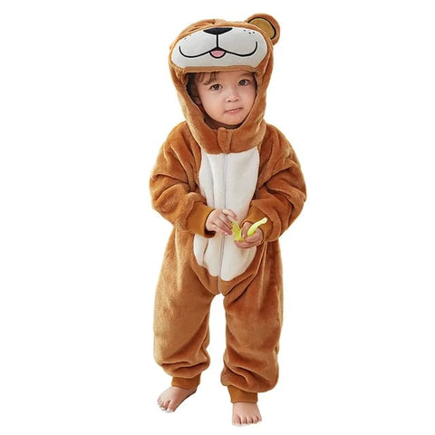 Brown Winter Baby Rompers Lion Jumpsuit  Body Suit BS6025