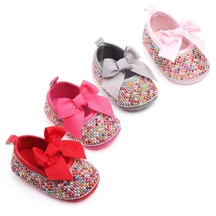 Gray Multi Color Soft Sole Baby Girl Booties BTS9099A