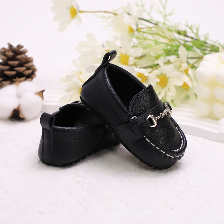 Casual Slip-on Low Top Loafer Black Booties for Baby Boys BTS9103A