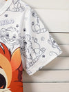 European and American Popular Lion Print Short Sleeve + Lion Print Long Pants Set, Perfect for Outdoor TS6038B