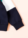 Boys' Casual Color-Block Sweatshirt - Long Sleeve, Crew Neck Pullover for Toddlers & Kids - Perfect for Fall/Winter Outdoor Play SS6096D