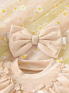 Cute Baby Girl Outfit with a Bow And Split Pants, for Outdoor FD6129F