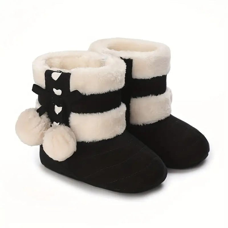 Black Cute Comfortable Baby Warm Shoes SH7132G