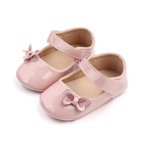 Pink Baby Girls PU Princess Soft Baby First Walker Shoes SH7112B