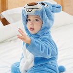 Sky Blue Winter Baby Rompers Animal Jumpsuit  Body Suit BS6026