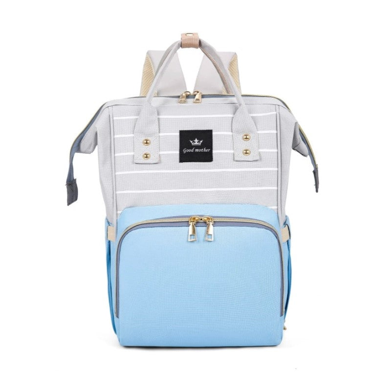 Sky Blue & Light Gray Diaper Backpack BG5515A