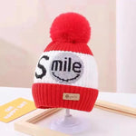 Red Winter Warm Hat Smile Knitting Hat Cap CP5003B