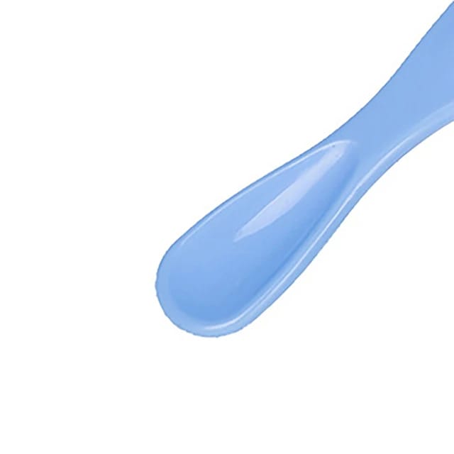 Blue Soft Silicone Spoon for 0-2 Years Old Baby Food Safe Feeding Spoons 2 Pc Set FS107A