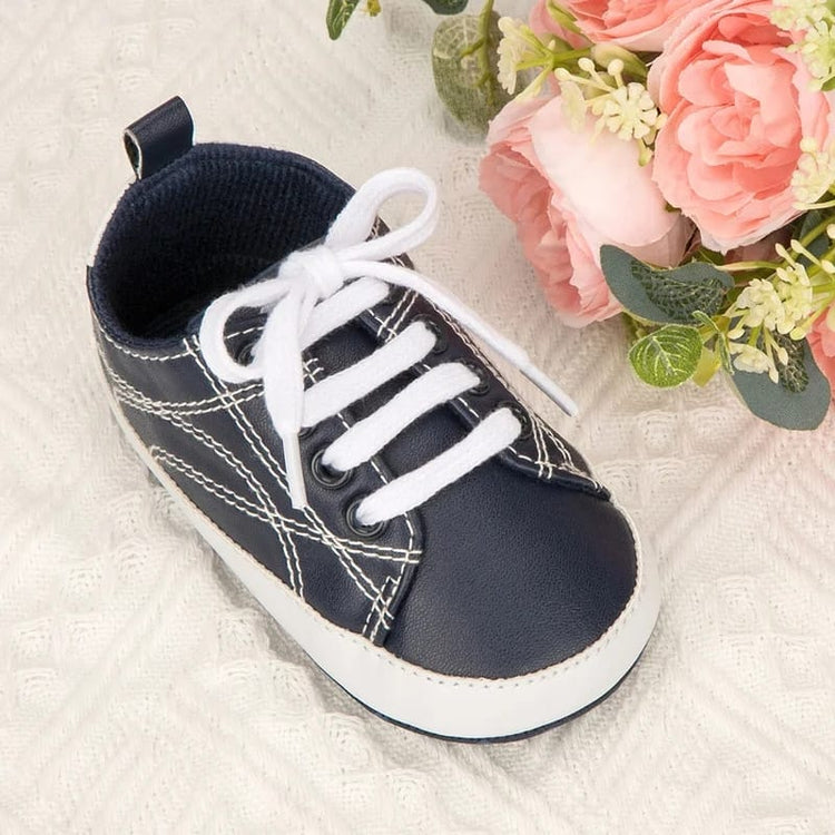 Navy Blue Booties with Laces BTS9079A