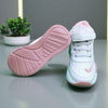 White & Pink with Dots High Ankle Shoes SH7052B