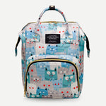 Sky Blue Cat Face Cute Backpack Diaper Travel Bag BG5525C