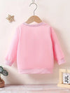 Pink ROYAL TOTS Girls' Cozy Cartoon Animal Sweatshirt - Long Sleeve, Crew Neck Pullover for Fall/Winter SS6096A