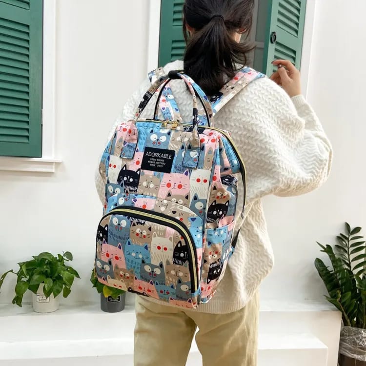 Multi-Color Cute Backpack Diaper Travel Bag BG5525A