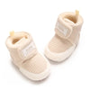 Beige Wool Booties, Ankle High Solid Color Warm Infant Walking Boots, Soft Comfortable Fabric Lined Indoor Outdoor Warm Shoes SH7170B