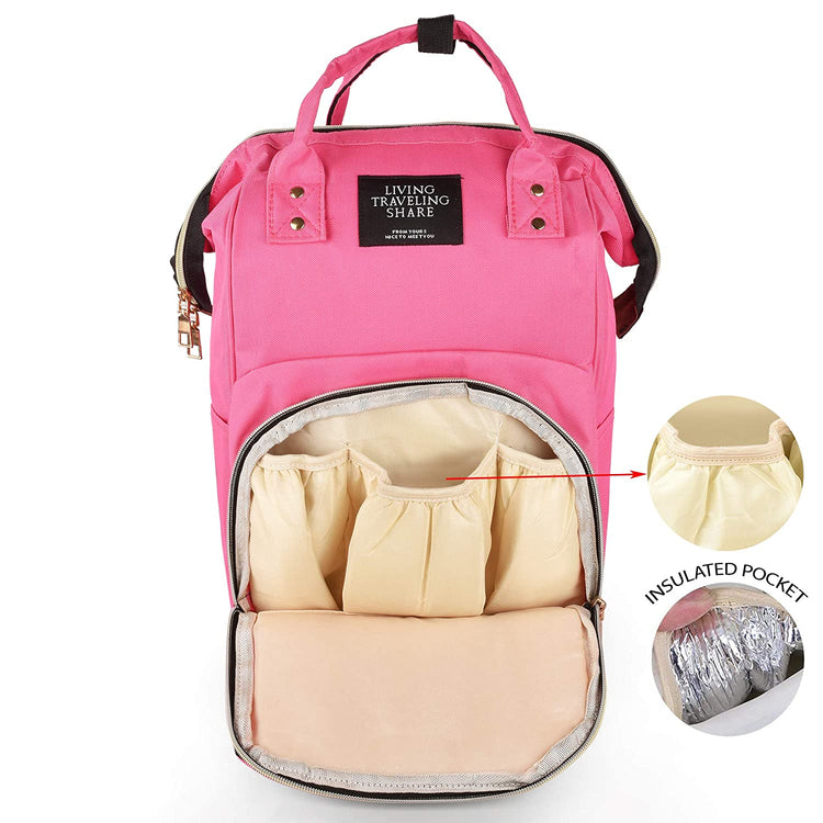 Pink (diaper bag) Comfortable for Travelling Mothers BG5513D