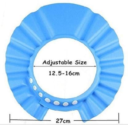 Sky Blue Adjustable Safe Soft Bathing Baby Shower Hair Wash Cap for Children 0-12 Years Old BCP1029A