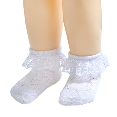 White Frill Socks for Baby Girls 0-6 Months SK3015A