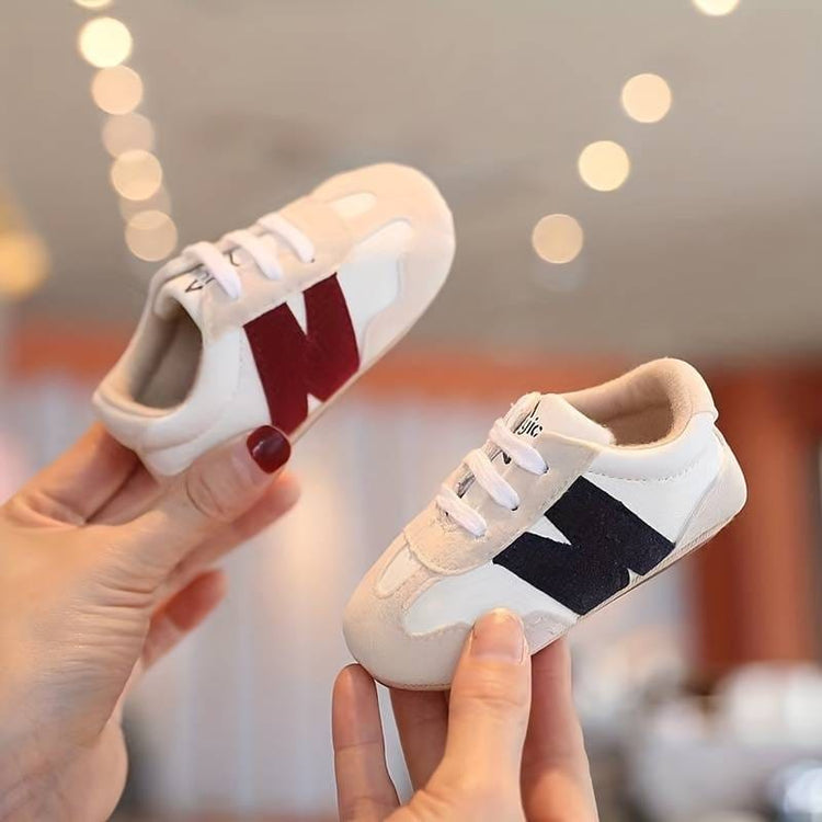 Black & White Ruber Sole Shoes SH7055B