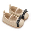 Apricot Bow Party Style Rubber Sole Girls Shoes SH7157A