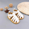 White Hollow Sandals with Star Hook-and-loop Fastener Sandals SDL7542B