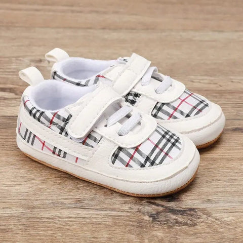 White Check Shoes SH7076A