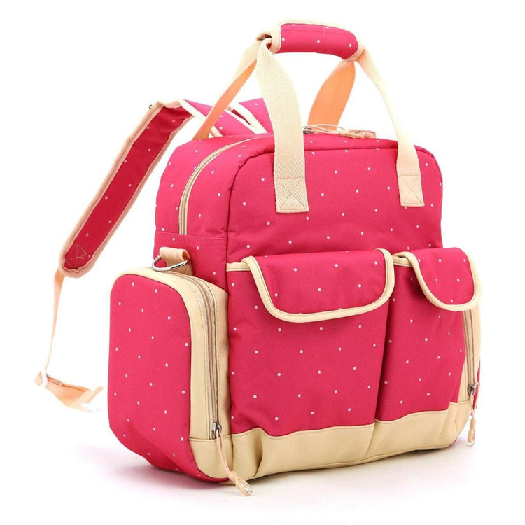 5 pcs Pink Multifunctional Large Capacity Backpack Pattern Printing Mummy Bag BG5524B