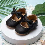 Baby Girls Black Butterfly Knot Shoes SH7102B