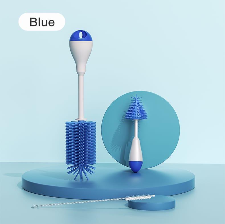 Blue High Quality 3-Piece Bottle & Nipple Cleaning Brushes Set BCP1049A