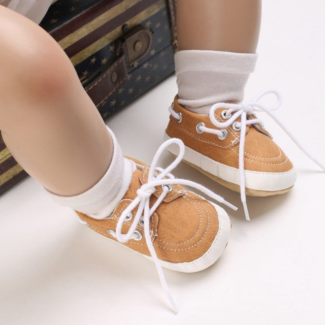 Brown Baby Casual Lace Up Booties BTS9109B