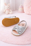 JF Silver Color Summer Rubber-Soled Sandals for Girls SDL7559B